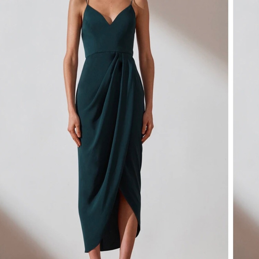 SHONA JOY Tulip Hem Maxi Dress, green, 6